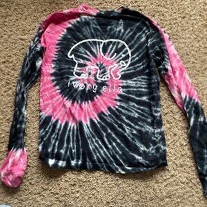Ivory Ella Pink and Black Tie-Dye Womens Shirt